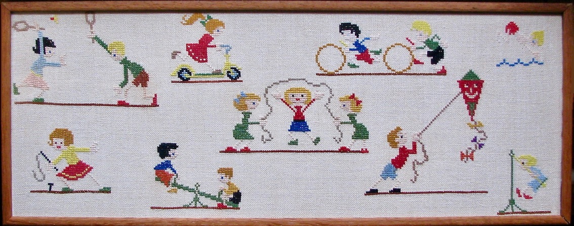 kinderspel borduurwerk
