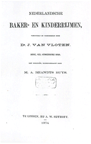 vloten baker- en kinderrijmen