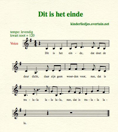 kinderliedje liedje schooltoneel bonte avond einde