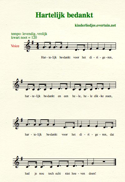 bladmuziek en muziek liedje op kamp schoolkamp schoolreisje bedanken bedankje bedankt