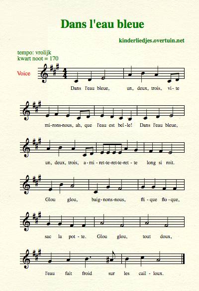 bladmuziek en muziek oude kinderliedjes bekende traditionele liedjes van vroeger chansonnette d'enfant franaise frans chanson
